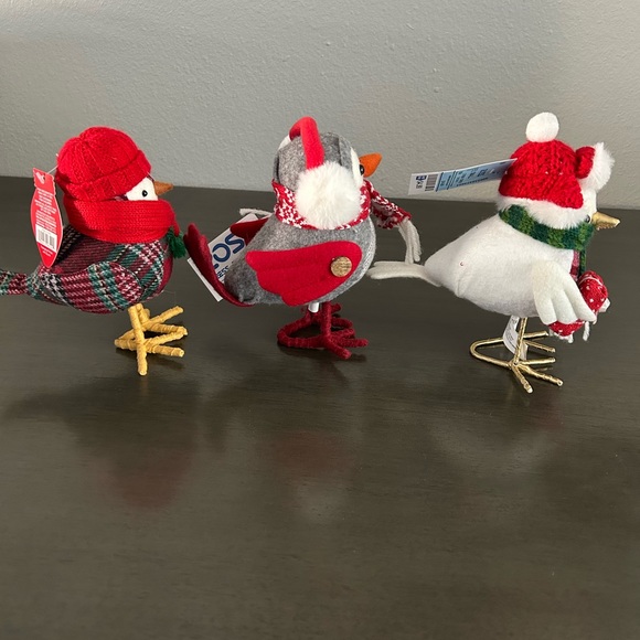 Target Like* Christmas bird 3 birds Bundle Fabric bird Holiday fabric birds - Picture 2 of 7